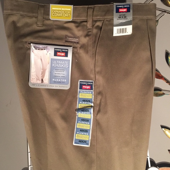 wrangler khakis stretch waist